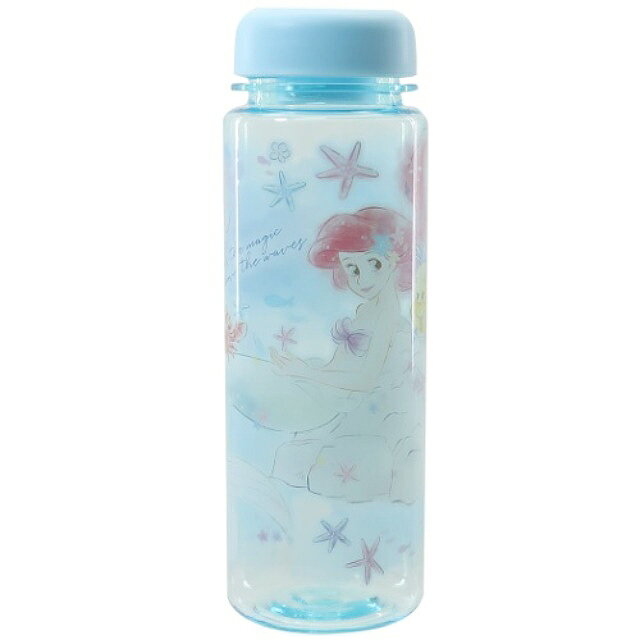 小禮堂 迪士尼 小美人魚 透明水瓶 500ml (石頭款)