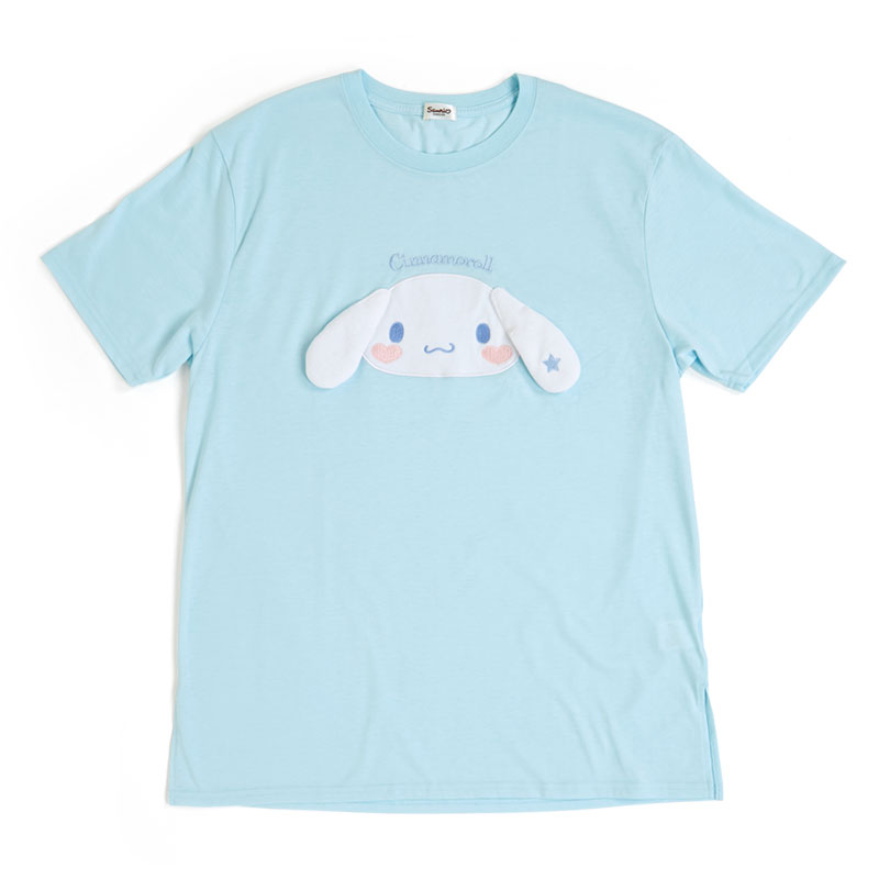 小禮堂 大耳狗 圓領棉質短袖上衣 薄上衣 印花T T-shirt 短T 棉T (藍 布章)