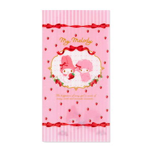 小禮堂 美樂蒂 日製 雙開式票據夾 雙開式文件夾 卡片夾 收納夾 (粉 草莓)