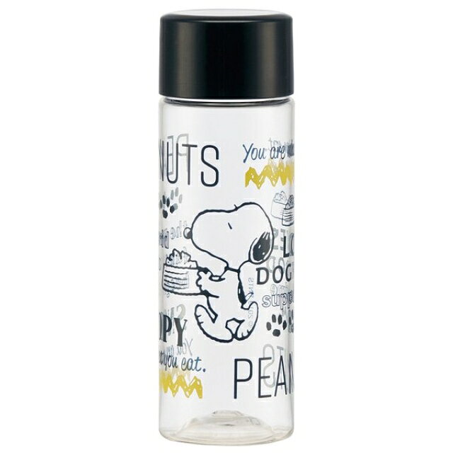 小禮堂 史努比 迷你透明水瓶 160ml (狗碗款)