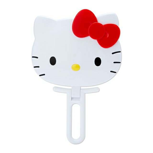 小禮堂 Hello Kitty 大臉造型手拿鏡 (白色款)