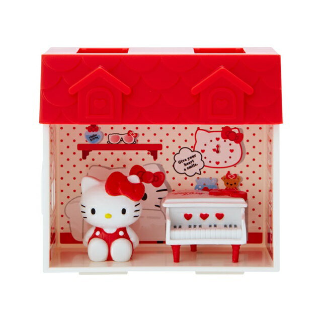 小禮堂 Hello Kitty 迷你公仔娃娃屋 (紅色款)
