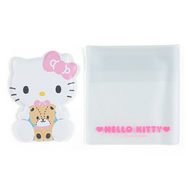 小禮堂 Hello Kitty 造型隨身除塵刷 附收納包 (白朋友款)