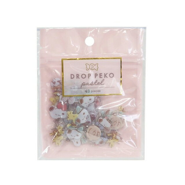 小禮堂 史努比 DROP PEKO 果凍貼紙48入組 (粉色款)