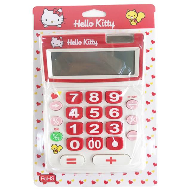 小禮堂 Hello Kitty 大按鍵計算機 (紅愛心款)