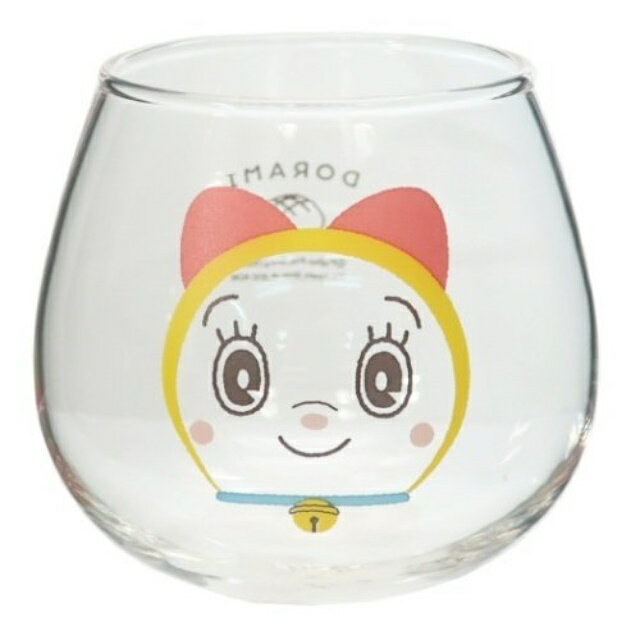 小禮堂 哆啦A夢 小叮鈴 無把透明玻璃杯 320ml (大臉款)