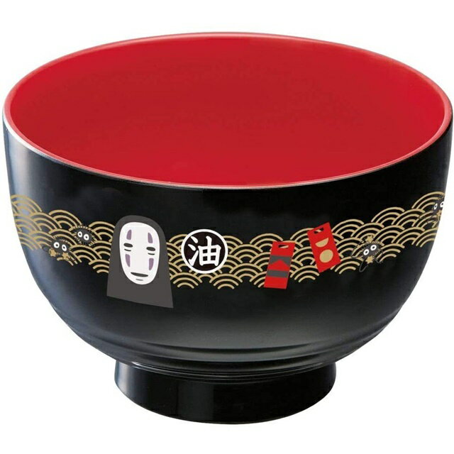 小禮堂 神隱少女 日本製 塑膠碗 400ml (黑無臉男款)
