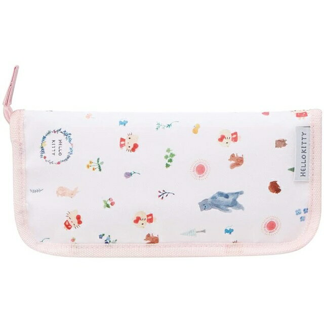 小禮堂 Hello Kitty 尼龍餐具收納包 (動物款)