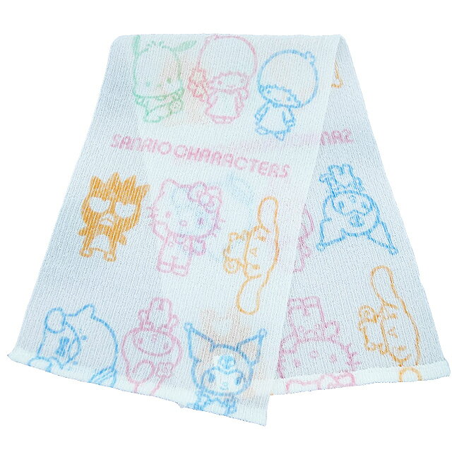 小禮堂 Sanrio 日本製 身體沐浴巾 26x80cm (粉排站款)