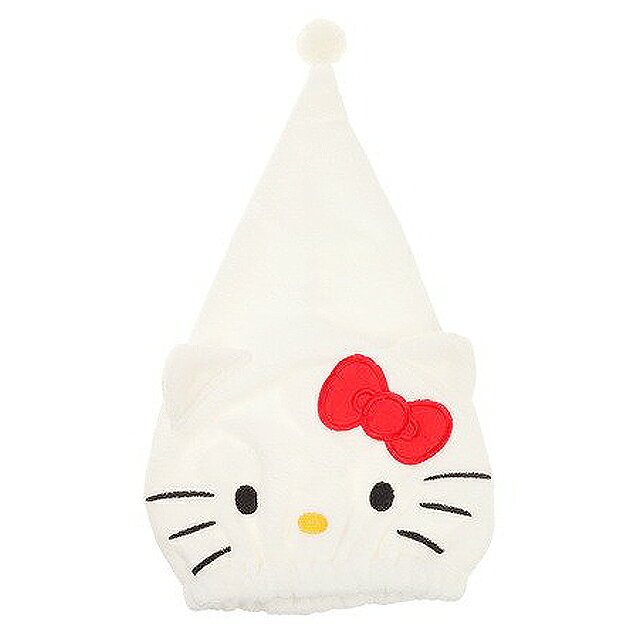 小禮堂 Hello Kitty 三角鬆緊浴帽 (白大臉款)