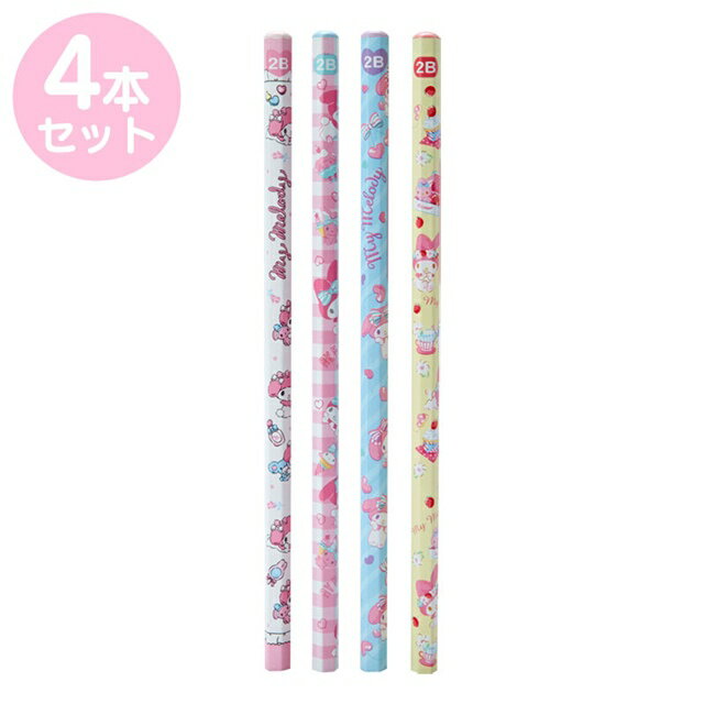小禮堂 美樂蒂 2B鉛筆4入組 (黃藍角色款)