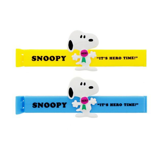 小禮堂 Snoopy 長型塑膠封口夾2入組 (英雄款)