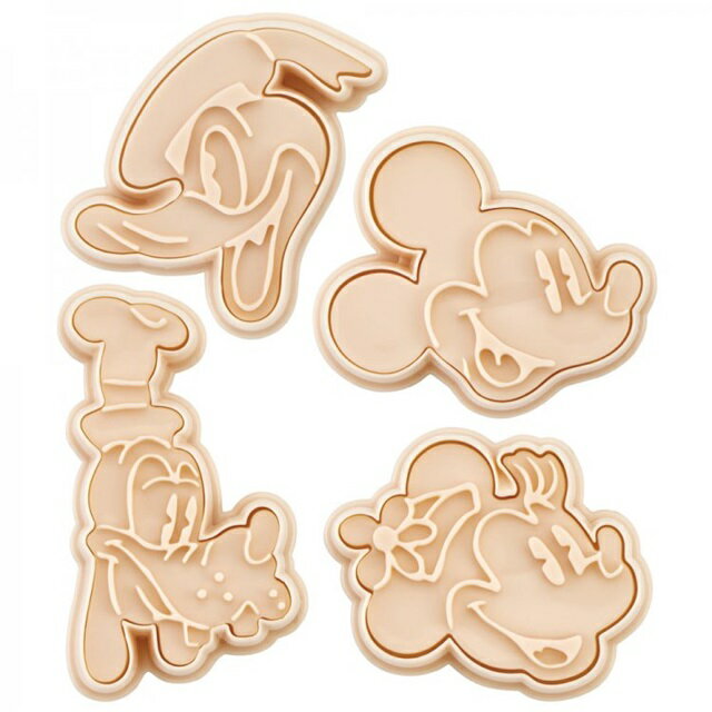 小禮堂 迪士尼 米奇 造型餅乾壓模4入組 (米款)