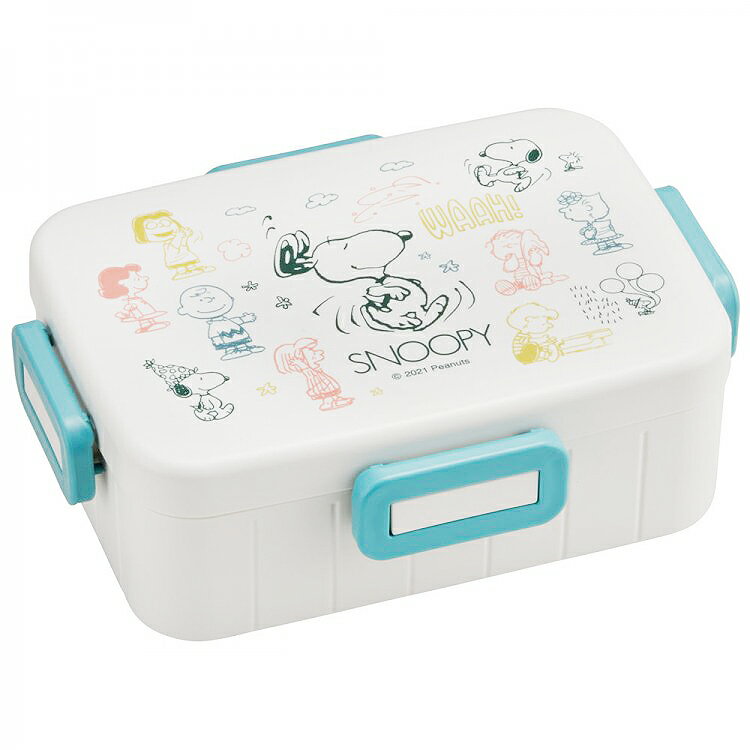 小禮堂 Snoopy 日本製 方形微波便當盒 650ml Ag+ (彩色人物款)