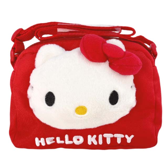 小禮堂 Hello Kitty 立體玩偶兒童斜揹包 (紅大頭款)