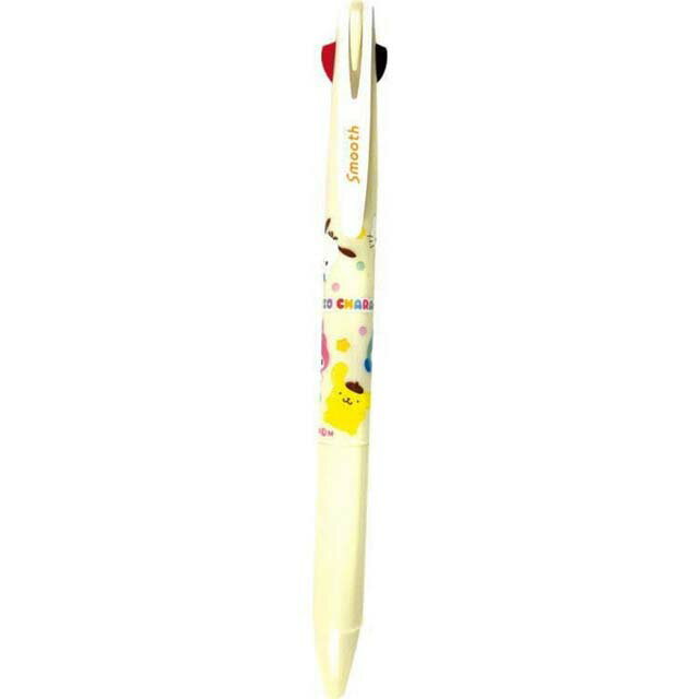 小禮堂 Sanrio大集合 2色速乾原子筆 0.5mm 黑紅 (米黃甜點款)