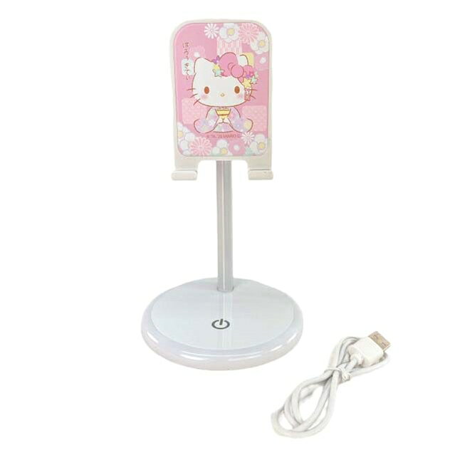 小禮堂 Hello Kitty 夜燈手機架 (和服款)