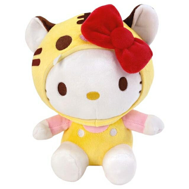 小禮堂 Hello Kitty 老虎裝絨毛玩偶娃娃 (虎年新春企劃)
