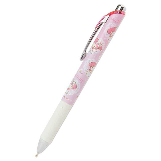 小禮堂 美樂蒂 原子筆 黑 0.5mm Pentel EnerGel (粉白花朵款)