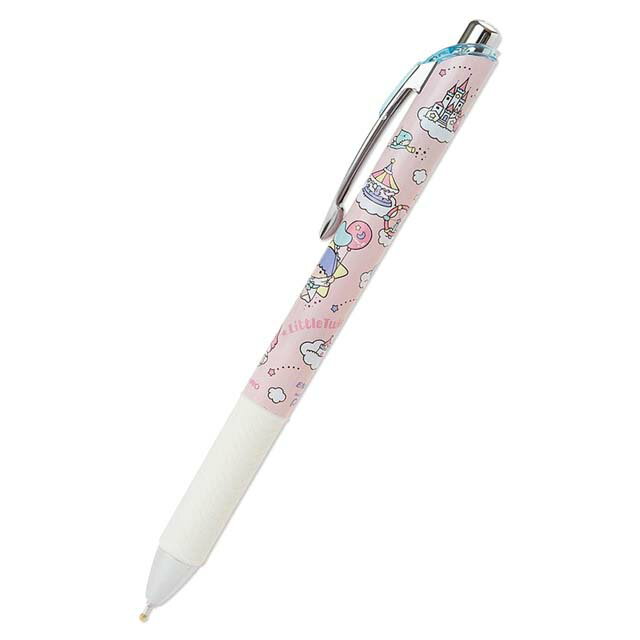 小禮堂 雙子星 原子筆 黑 0.5mm Pentel EnerGel (粉白樂園款)
