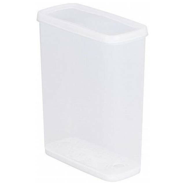 小禮堂 Inomata 透明塑膠密封罐附乾燥包 4L (白蓋款)