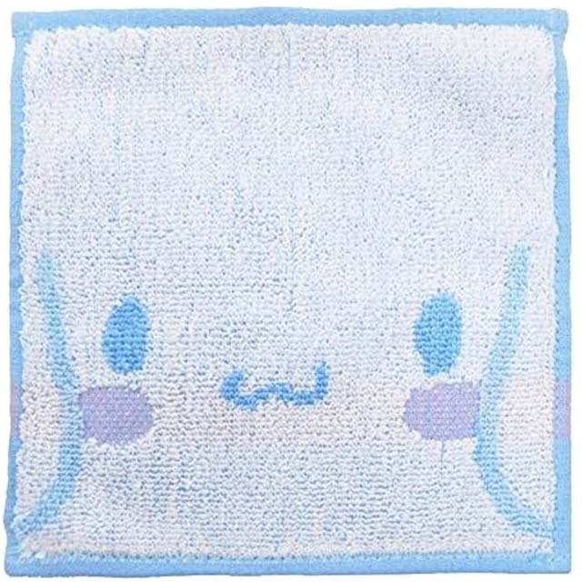 小禮堂 大耳狗 棉質手帕 15x15cm (藍白大臉款)