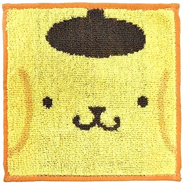 小禮堂 布丁狗 棉質手帕 15x15cm (黃棕大臉款)