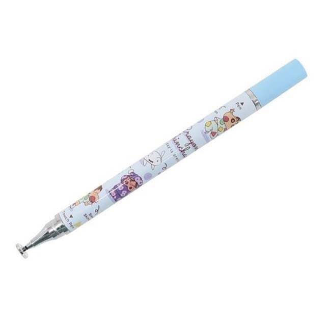 小禮堂 蠟筆小新 觸控雙頭油性原子筆 TOUCH PEN 黑 0.7mm (藍睡衣款)