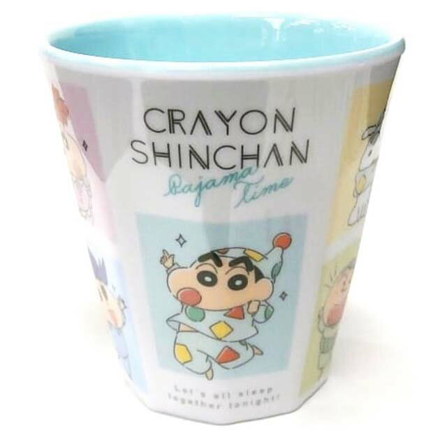 小禮堂 蠟筆小新 無把美耐皿杯 270ml (白藍角色款)