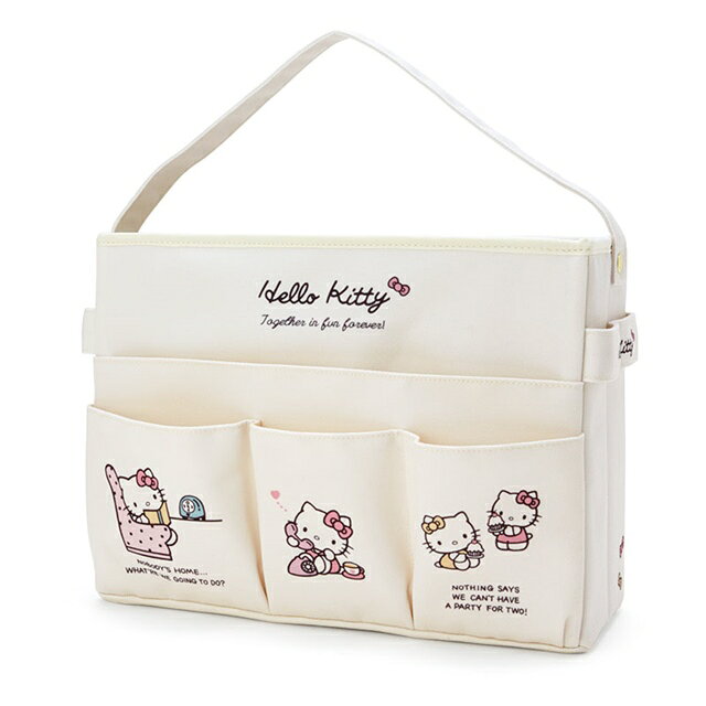 小禮堂 Hello Kitty 尼龍多口袋收納提袋 (辦公生活)