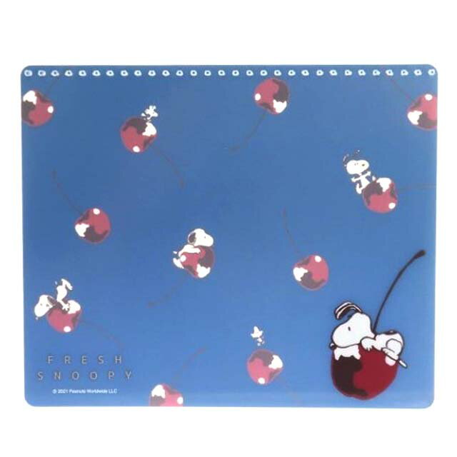 小禮堂 Snoopy 抗菌滑鼠墊 (藍櫻桃款)