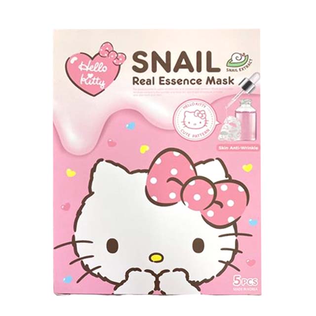 小禮堂 Hello Kitty 蝸牛抗老面膜組 5入 (少女日用品特輯)
