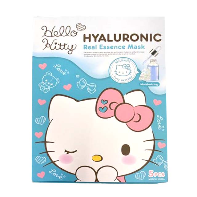 小禮堂 Hello Kitty 玻尿酸保濕面膜組 5入 (少女日用品特輯)