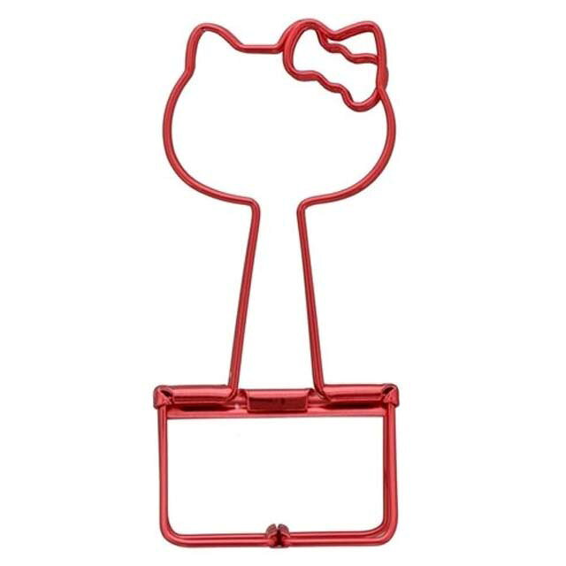 小禮堂 Hello Kitty 造型長尾夾 (紅大頭款)