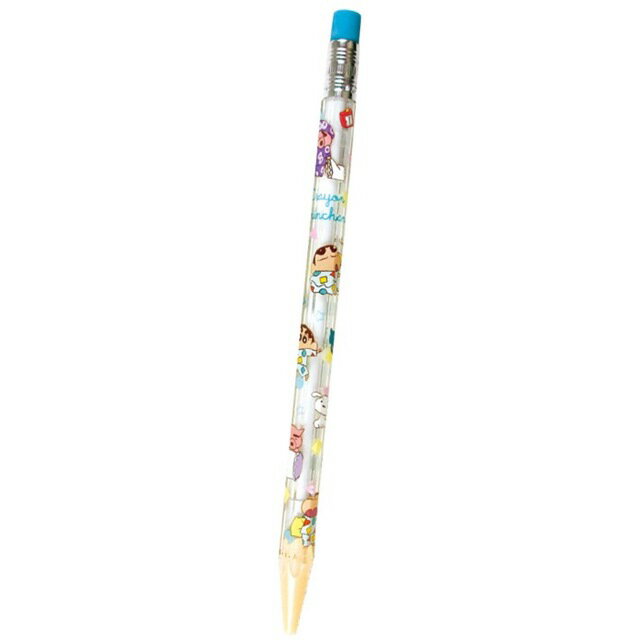小禮堂 蠟筆小新 仿鉛筆自動鉛筆 0.5mm (透明款)