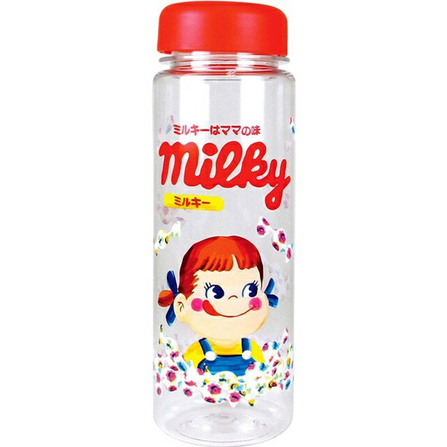 小禮堂 不二家Peko 透明隨身冷水瓶 500ml (紅蓋糖果款)
