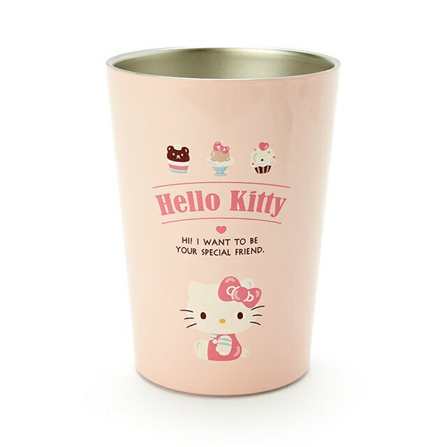 小禮堂 Hello Kitty 無把不鏽鋼杯 400ml (炎夏企劃)