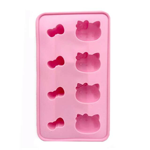 小禮堂 Hello Kitty 矽膠造型製冰模具 (粉蝴蝶結款)