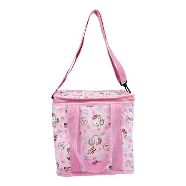 小禮堂 Hello Kitty 箱型保冷袋 (粉滿版款)