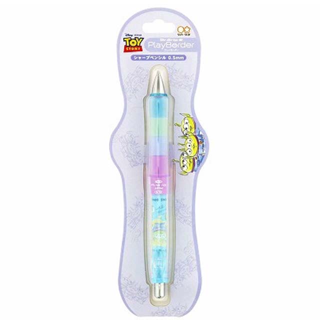 小禮堂 迪士尼 玩具總動員 三眼怪 搖搖自動鉛筆 0.5mm PlayBorder (藍站姿款)