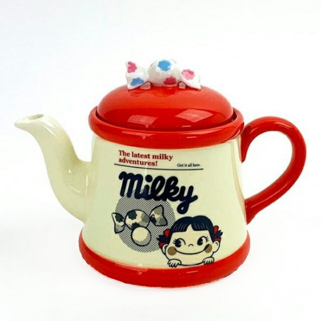 小禮堂 不二家 PEKO 陶瓷茶壺 SUNART陶器 (彩色糖果款)