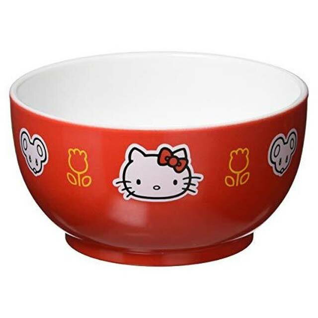 小禮堂 Hello Kitty 美耐皿碗 (紅鬱金香款)