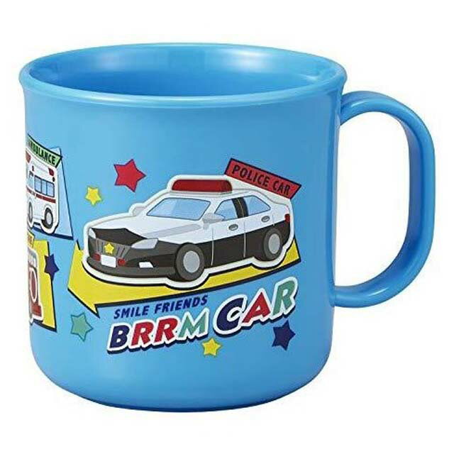 小禮堂 BRRM CAR 兒童單耳塑膠杯 200ml Ag+ (藍警車款)