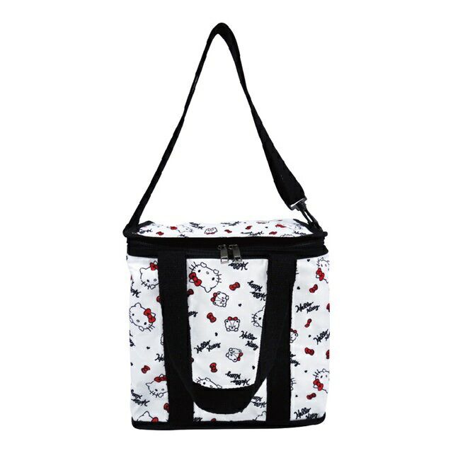 小禮堂 Hello Kitty 箱型保冷袋 (白滿版款)