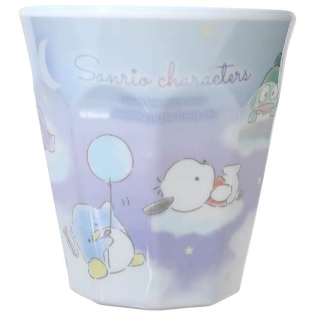 小禮堂 Sanrio大集合 無把美耐皿杯 270ml (藍氣球款)