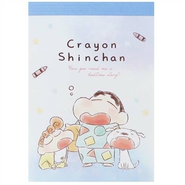 小禮堂 蠟筆小新 迷你便條本 (藍睡衣款)