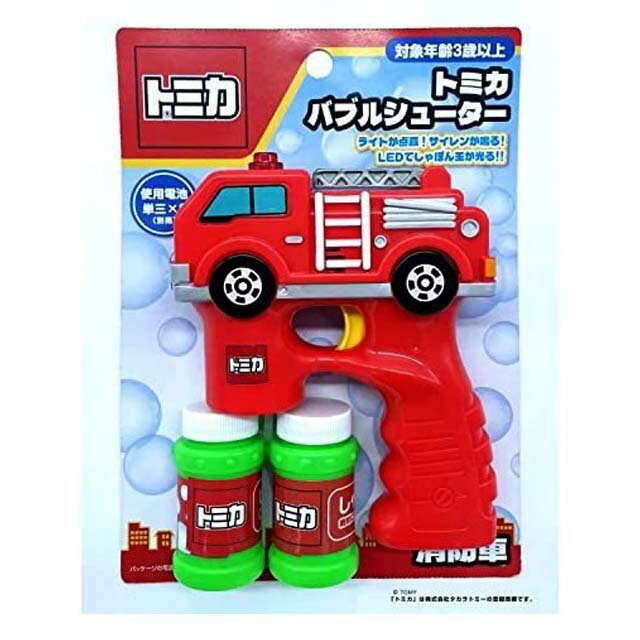 小禮堂 TOMICA 多美小汽車 電動泡泡槍玩具 (消防車款)