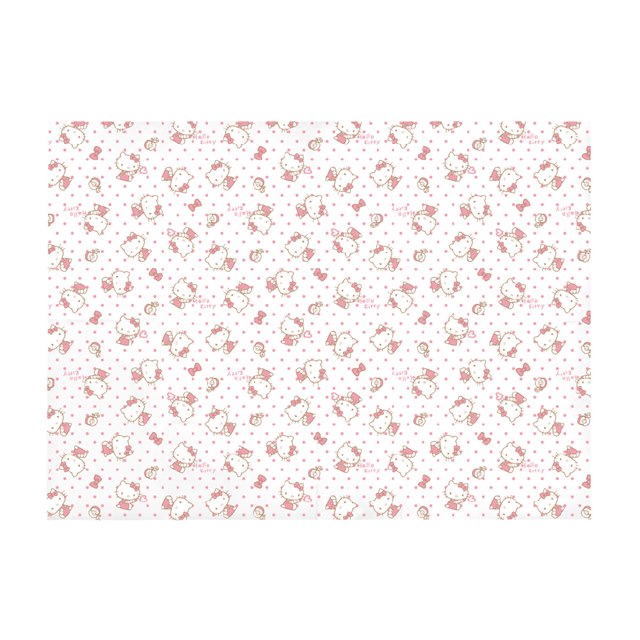 小禮堂 Hello Kitty 防水防油桌布 132x178cm (粉點點款)