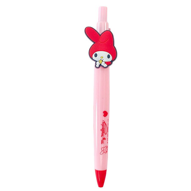 小禮堂 美樂蒂 矽膠裝飾原子筆 0.5mm 藍 (紅大頭款)