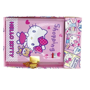 小禮堂 Hello Kitty 硬殼筆記本附鎖 (粉盒裝款)